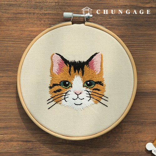 프랑스자수 패키지 DIY 키트 고양이 캣츠칸 CH511386